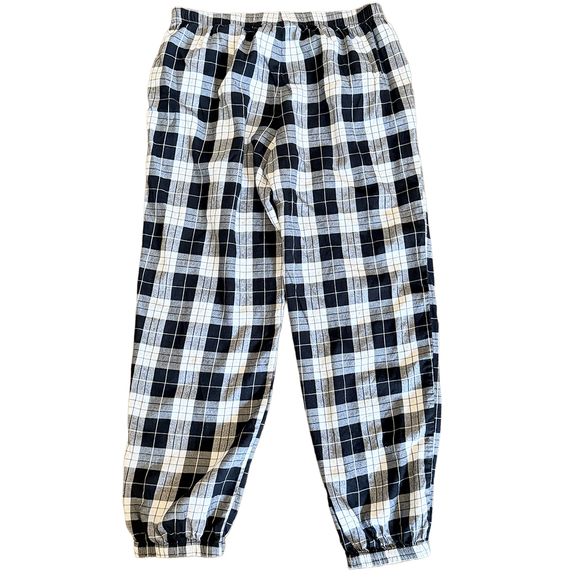 Victoria’s Secret VS shimmer plaid pajama bottoms medium black gold - Picture 3 of 8